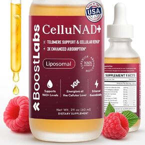 قطرات سائلة مكملة من Liposomal NAD+ - بديل NMN عالي الفعالية للطاقة الخلوية والشيخوخة الصحية وضباب الدماغ - تركيبة سائلة NAD سريعة الامتصاص (2 أونصة) in Kuwait
