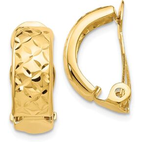 14K Gold Clip On Hoop Earrings Jewelry in Saudi Arabia