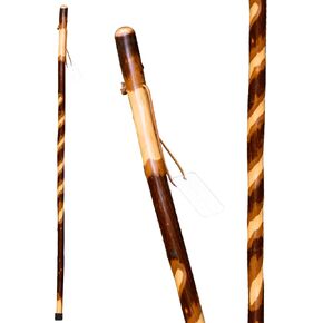 Rustic Wooden Walking Sticks for Hiking - Handcrafted Walking Sticks for Kids, Women & Men - Hiking Staffs with Leather Wrist Strap & Non-Slip Rubber in Saudi Arabia