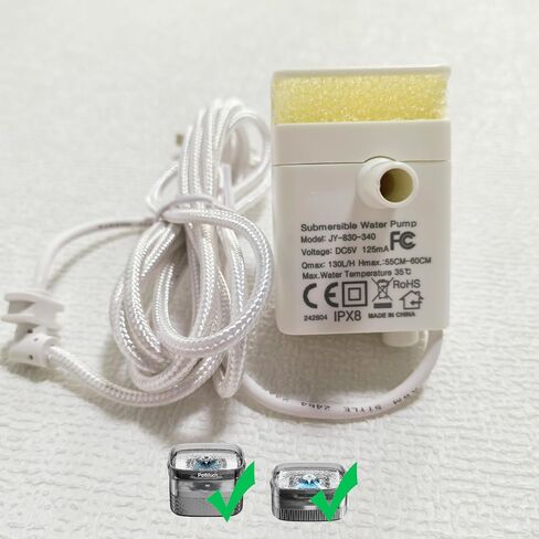 Replacement Pump for 9L/2.4 Gal Cat Water Fountain, Super Quiet Pump for Pet Water Fountain in Saudi Arabia