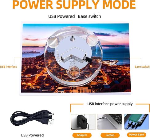 حامل عرض كريستالي بقاعدة إضاءة LED من EUSTUMA بمجموعة متنوعة من الألوان، حامل مضيء متغير اللون LED صغير لفن الكريستال الزجاجي ثلاثي الأبعاد، ديكور حفلات العطلات. (دائري) in Kuwait