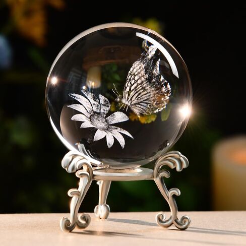 هدايا لمحبي القطط للنساء ثلاثية الأبعاد على شكل كرة بلورية على شكل قطة هدية للأم وعيد ميلاد كيتي ليدي لعيد الميلاد وعيد الأم in Kuwait