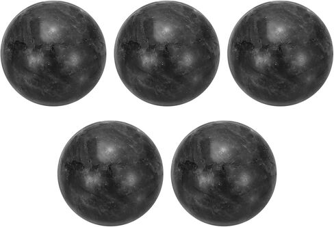 uxcell 5 Pcs Gemstone Sphere Balls, 20mm Mini Natural Quartz Sphere Polished Hand Carved Crystal Ball for Garden Kitchen Living Room Bathroom, Black Gray in Saudi Arabia