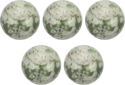 uxcell 5 Pcs Gemstone Sphere Balls, 20mm Mini Natural Quartz Sphere Polished Hand Carved Crystal Ball for Garden Kitchen Living Room Bathroom, Black Gray in Saudi Arabia