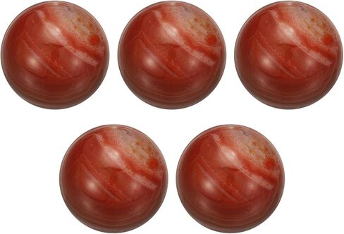 uxcell 5 Pcs Gemstone Sphere Balls, 20mm Mini Natural Quartz Sphere Polished Hand Carved Crystal Ball for Garden Kitchen Living Room Bathroom, Black Gray in Saudi Arabia