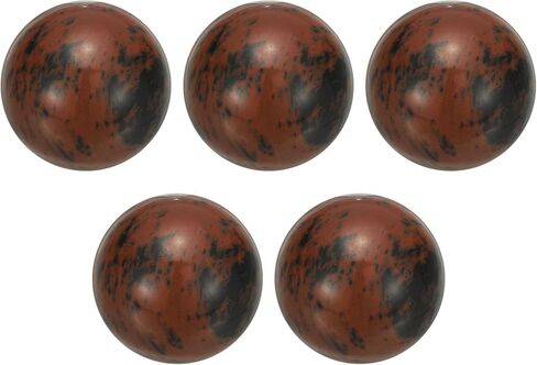 uxcell 5 Pcs Gemstone Sphere Balls, 20mm Mini Natural Quartz Sphere Polished Hand Carved Crystal Ball for Garden Kitchen Living Room Bathroom, Black Gray in Saudi Arabia