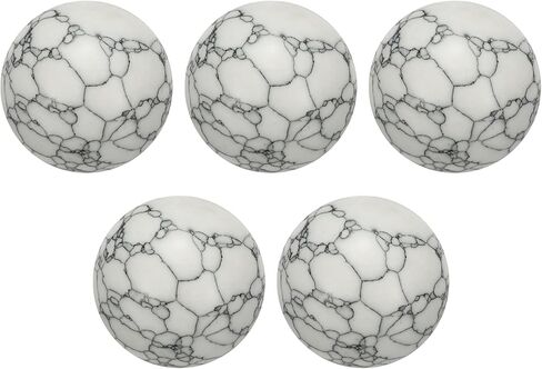 uxcell 5 Pcs Gemstone Sphere Balls, 20mm Mini Natural Quartz Sphere Polished Hand Carved Crystal Ball for Garden Kitchen Living Room Bathroom, Black Gray in Saudi Arabia