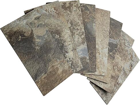 AULIGET 3" x 6" Subway Tile Peel and Stick Backsplash, Thick PVC Stick on Wall Tiles (100, Beige Slate) in Saudi Arabia