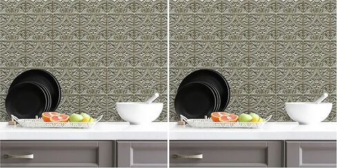 RoomMates TIL4873FLT StickTiles النحاس القصدير قشر ولصق بلاط باكسبلاش in Kuwait