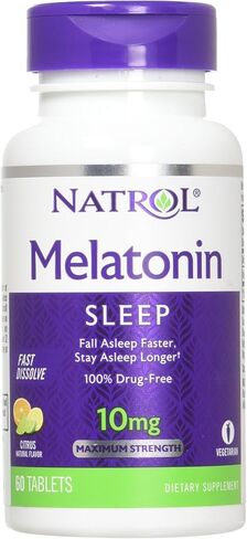 Natrol Melatonin 10mg Fast Dissolve Tablets - Strawberry Flavor, 100 Count, Sleep Support, Fast Dissolve Melatonin for Adults, 100-Day Supply in Saudi Arabia