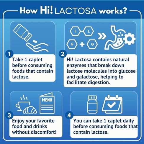 18,000FCC Extra Strength Lactose Intolerance Enzyme per Pill, Support Dairy Digestion, 60 Dairy Pill. Works with Milk, Yogurt, Cheese, Pop Corn, and More. Lactose Intolerance Pills. in Saudi Arabia