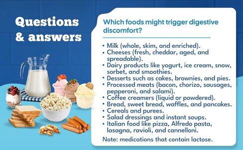 18,000FCC Extra Strength Lactose Intolerance Enzyme per Pill, Support Dairy Digestion, 60 Dairy Pill. Works with Milk, Yogurt, Cheese, Pop Corn, and More. Lactose Intolerance Pills. in Saudi Arabia