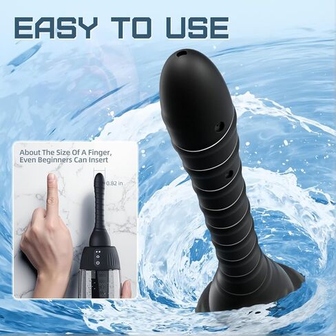 حقنة شرجية دوارة أوتوماتيكية - 20 أوقية دوش للرجال والنساء تنظيف عميق 360 درجة 5 فوهات مع 3 سرعات دوران ورذاذ، مجموعة حقنة شرجية كهربائية مضادة للتدفق العكسي للتحكم عن بعد من السيليكون in Kuwait