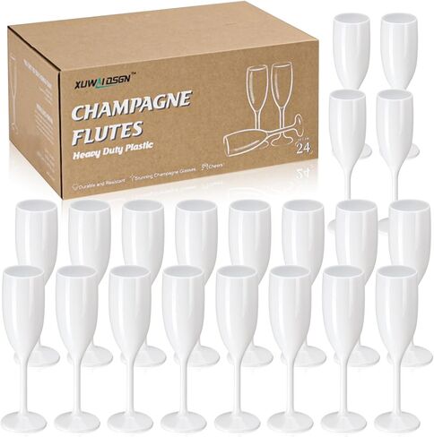 Champagne Flute Acrylic Champagne Glasses Wedding Toasting Champagne Flute Goblet Plastic Reusable Unbreakable Champagne Cups for Bachelorette Wedding Bridal Shower Party (Pink, 10) in Saudi Arabia