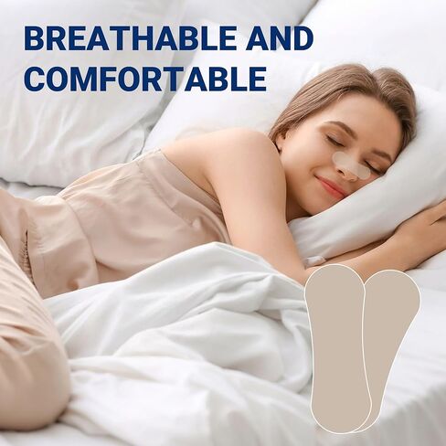 شرائط الأنف HuiPoLii للشخير (60 قطعة)، شرائط الأنف للتنفس، شرائط أنف غير مرئية قوية وفعالة، مضادة للشخير، مناسبة لكل من الرجال والنساء. in Kuwait