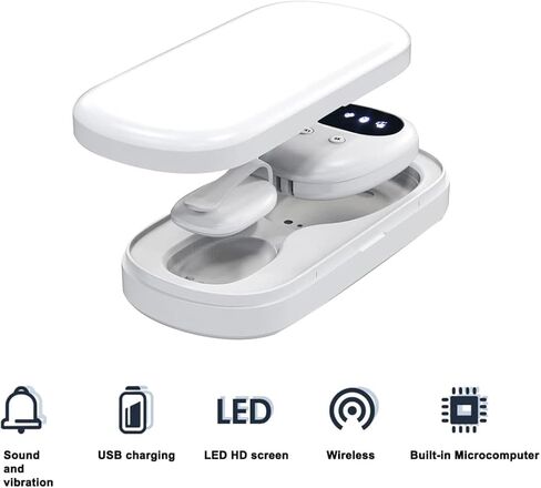 منبه لاسلكي للتبول اللاإرادي للأولاد والبنات، قابل لإعادة الشحن عبر USB-C، صوت عالٍ، اهتزاز قوي، منبه للتبول، تدريب على استخدام المرحاض للأطفال، أبيض in Saudi Arabia