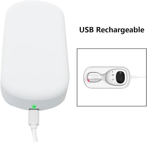 منبه لاسلكي للتبول اللاإرادي للأولاد والبنات، قابل لإعادة الشحن عبر USB-C، صوت عالٍ، اهتزاز قوي، منبه للتبول، تدريب على استخدام المرحاض للأطفال، أبيض in Kuwait