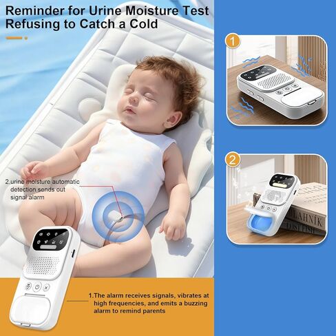 وقف التبول اللاإرادي للأبد! إنذار ترطيب السرير اللاسلكي الجديد للأولاد والبنات مع وضع الأشعة فوق البنفسجية، ضوء ليلي، صوت عالٍ/اهتزاز قوي، مستشعر عالي الحساسية، يتبول الأطفال لحلول التبول اللاإرادي in Kuwait