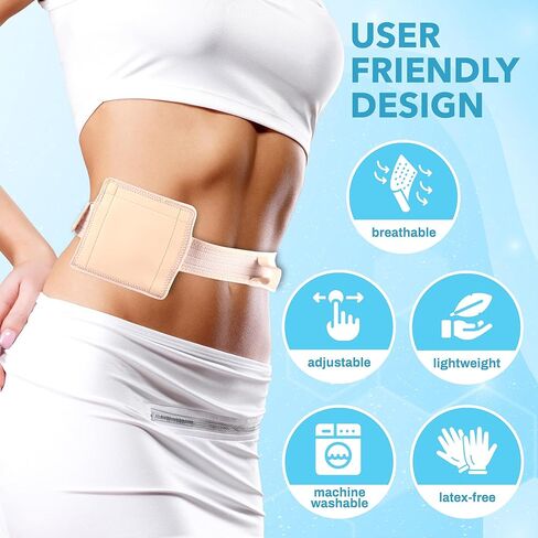 JJ CARE Feeding Tube Belt (Large/Extra Large), Breathable PEG Tube Belt, Nylon Fabric Gtube Belt Compatible with PEG Tubes and Gastrostomy Tubes, Adjustable and Washable G Tube Holder in Saudi Arabia