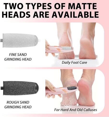 مبرد كهربائي للقدم مع كريم اليوريا، مزيل مسامير القدم قابل لإعادة الشحن، علاج ترطيب برائحة الخوخ، عصا محمولة للكعب المتشقق للأقدام الجافة والمتشققة، وردي وذهبي وردي in Kuwait