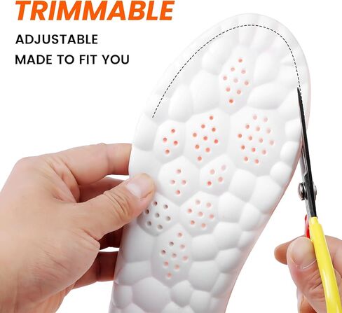 Steppers Insoles for Men and Women, 4D Memory Foam Cloud Insoles with Arch Support, Anti-Fatigue Comfort, Shock Absorption Soles and Foot Pain Relief, Trim to Fit All Shoe Types (for Men 6.5-11) in Saudi Arabia