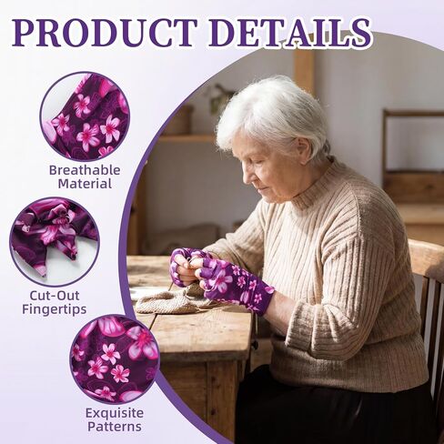 3 Pairs Elderly Skin Thin Protector Gloves Tone Fingerless Gloves Protecting Thin Skin Covering Bruises Abrasion in Saudi Arabia