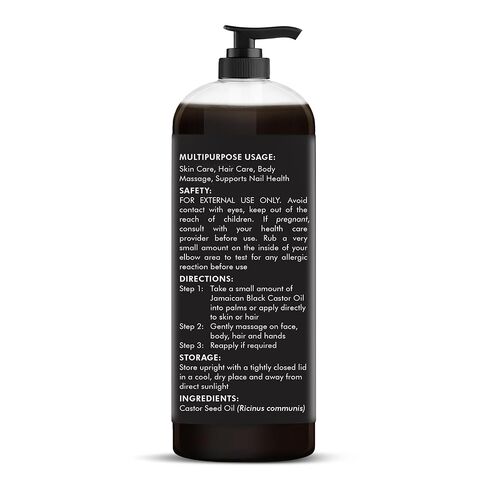 MAJESTIC PURE Pure Jamaican Black Castor Oil for Hair Care, Strengthening, Nourishing, and Volumizing Formula - Non GMO Verified, 16 Fl Oz in Saudi Arabia
