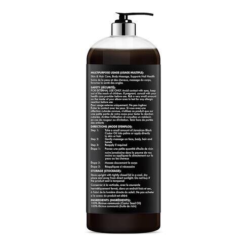 MAJESTIC PURE Pure Jamaican Black Castor Oil for Hair Care, Strengthening, Nourishing, and Volumizing Formula - Non GMO Verified, 16 Fl Oz in Saudi Arabia