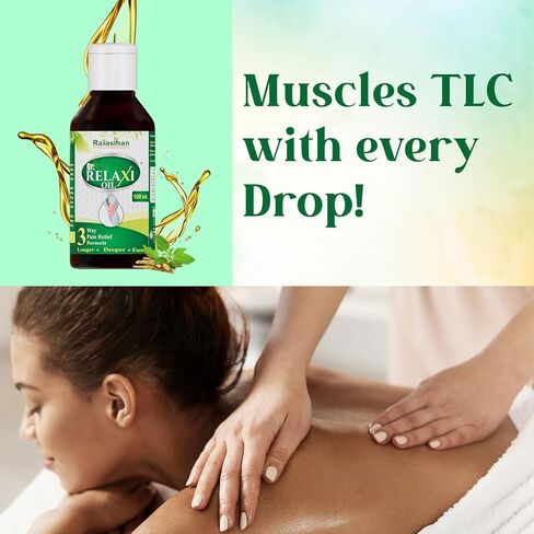 R K Dr Relaxi Oil Rajasthan Herbals|محلول طبيعي من الأيورفيدا|زيوت التدليك العشبية| مكونات طبيعية آمنة ونقية 100 مل in Kuwait