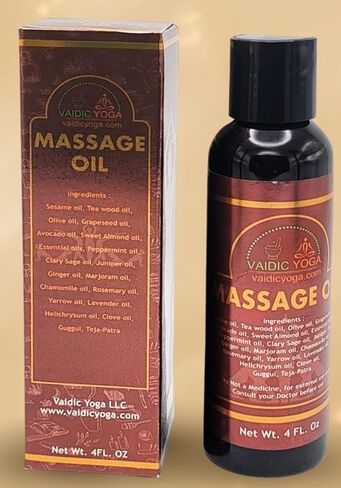 Ayurvedic Massage Oil | Herbal Body Massage Oil | Natural & Vegan | For Relaxation & Daily Wellness | 4 Fl Oz in Saudi Arabia