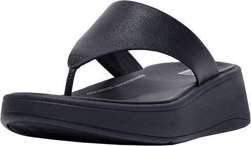 FitFlop™ Women's F-Mode Leather Flatform Toe-Post Sandal, Beige, Size 6 in Saudi Arabia