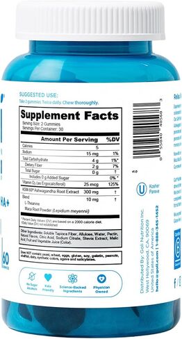 Goli Zero Sugar Trio - World's First 3-in-1 Pre, Post, Probiotic, Apple Cider Vinegar with Vitamin B12 and Probiotics, Ashwagandha & L-Theanine, Vitamin D Gummies in Kuwait