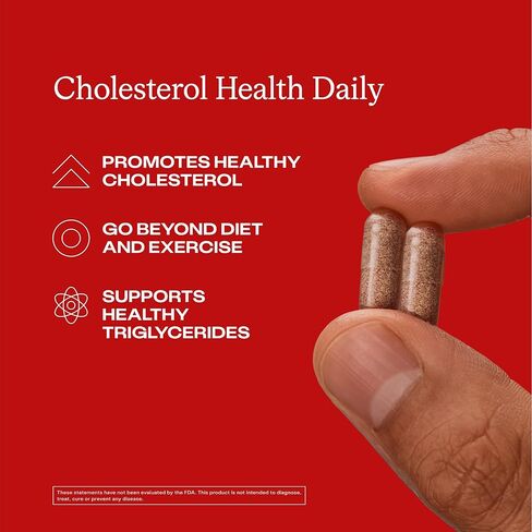 Humann Cholesterol Health Daily، مكمل دعم الكوليسترول والدهون، البرغموت الحمضي والثوم الأسود المعتق، 60 كبسولة in Kuwait