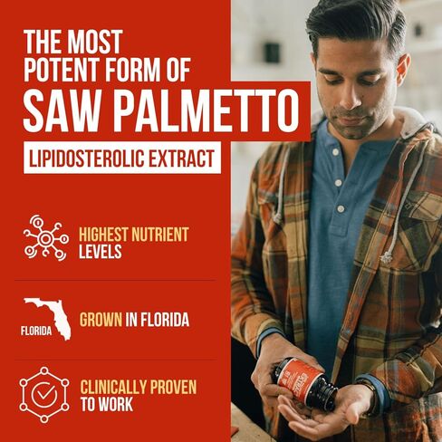 Saw Palmetto Extract – 10X Potency, Pharmaceutical Grade Strength - Plus Pumpkin Seed Oil - Supports Prostate Health, Relieves Urination Issues, Supports Hair Growth, DHT Blocker – 60 Softgels in Saudi Arabia