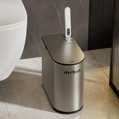 سلة مهملات الحمام الصغيرة مع غطاء ناعم الإغلاق، سلة نفايات معدنية نحيفة لغرفة النوم، سلة قمامة بدون لمس سعة 5 لتر/1.6 جالون مع دواسة من الفولاذ المقاوم للصدأ للمطبخ الضيق، ديكور مكتب قديم، أبيض in Kuwait