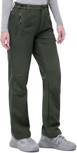 33,000ft Womens Waterproof Hiking Pants Fleece-Lined Snow Pants Windproof Warm Ski Pants for Snowboarding in Kuwait