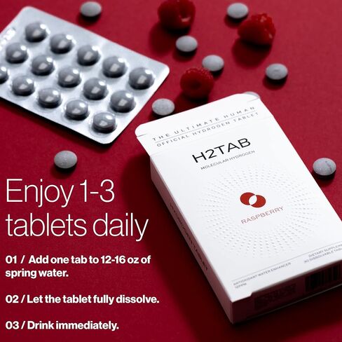 Molecular H2TAB Hydrogen Tablets with Magnesium -12 PPM Hydrogen Tablets for Drinking Water -Rich in Antioxidants, Supports Cellular Health, Recovery & Cognitive Function (30 Counts, Lemon Lime) in Saudi Arabia