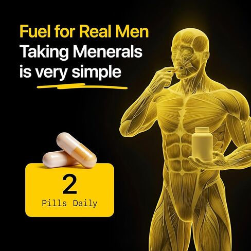 Menerals Mens Multivitamin – Powerful All in One Mineral Supplement for Men – Natural Trace Minerals with Fulvic Acid from Rich American Soil – Supports Daily Energy, Vitality, Focus, and Mens Health in Saudi Arabia