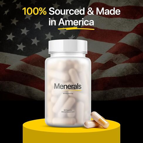 Menerals Mens Multivitamin – Powerful All in One Mineral Supplement for Men – Natural Trace Minerals with Fulvic Acid from Rich American Soil – Supports Daily Energy, Vitality, Focus, and Mens Health in Saudi Arabia