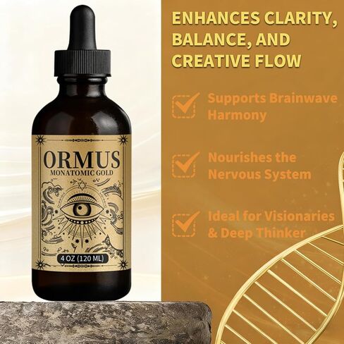 Ormus Monoatomic Gold Oil-Ormus Gold Oil Pineal Gland, Unlock Mental Clarity, Enhance Cellular Health, Increased Energy & Vital Force, Cleanse Your pineal Gland in Saudi Arabia
