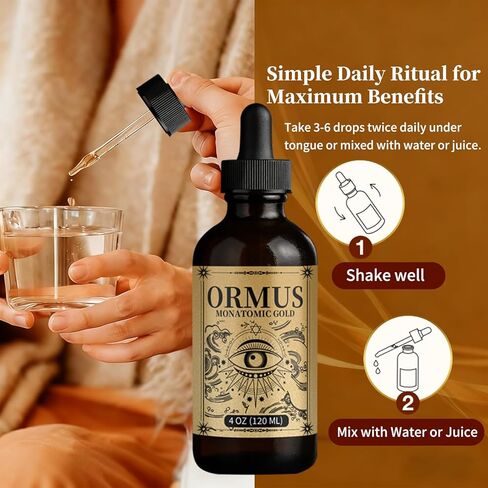 Ormus Monoatomic Gold Oil-Ormus Gold Oil Pineal Gland, Unlock Mental Clarity, Enhance Cellular Health, Increased Energy & Vital Force, Cleanse Your pineal Gland in Saudi Arabia