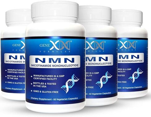 Genex Formulas NMN 250mg - Stabilized Form (60 Capsules), 99% Pure Supplement Capsules for Increased NAD Levels, DNA Repair, & Healthy Aging, GMP Certified in Saudi Arabia