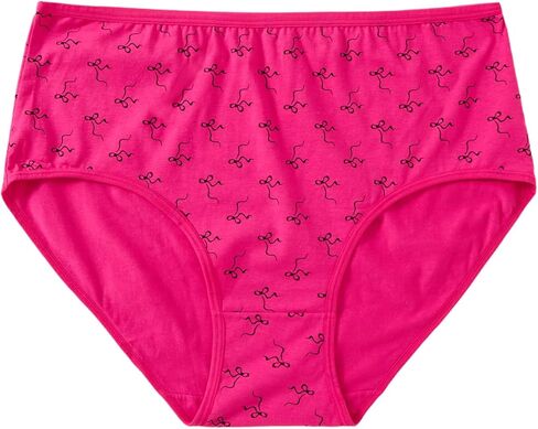 Women's High Waist Cotton Brief Panties 6 Pack Plus Size Four Seasons Solid Color Underwear Bow Series Kits in Saudi Arabia