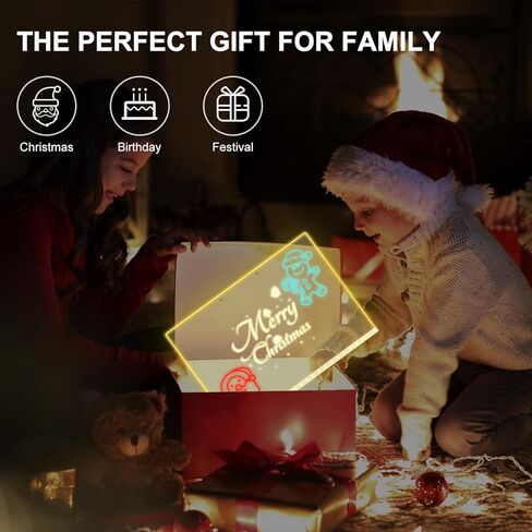 لوحة ملاحظات LED بألوان، 13.8 بوصة × 10 بوصة 4 أوضاع و7 ألوان لوحة رسائل أكريليك LED مع ضوء، لوحة رسم LED مع حامل، سلسلة تعليق، 7 علامات، زجاجة رذاذ in Kuwait