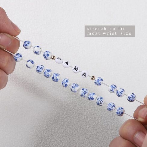 Blue and White Porcelain Bow Bracelet, Christmas/Mother's Day/Valentine's Day/Birthday Gift for Mom/Grandma in Saudi Arabia