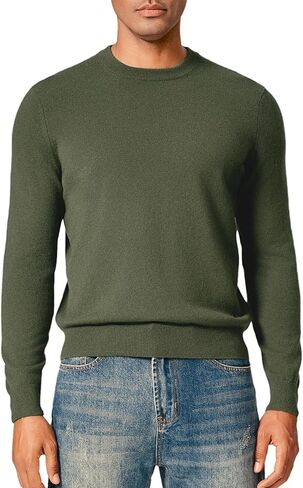 KVSS Men's Crewneck 100% Pure Cashmere Sweater, Pullover Cashmere Sweaters for Mens | Luxury from Inner Mongolia in Saudi Arabia