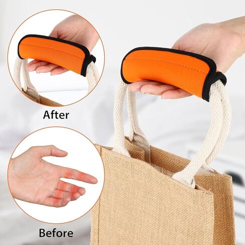 2Pcs Luggage Handle Wrap for Suitcase Bag, Comfort Waterproof Luggage Identifiers Handle Protection Covers Grips, Airplane Travel Accessories, Orange in Saudi Arabia