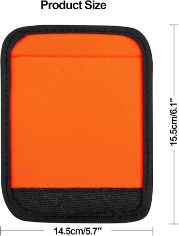 2Pcs Luggage Handle Wrap for Suitcase Bag, Comfort Waterproof Luggage Identifiers Handle Protection Covers Grips, Airplane Travel Accessories, Orange in Saudi Arabia