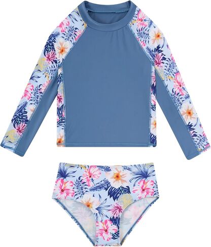 Vogseek Girls 2 Piece Swimsuits Long Sleeve Rashguard Bathing Suits Size 5-12Y in Saudi Arabia