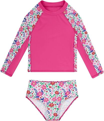 Vogseek Girls 2 Piece Swimsuits Long Sleeve Rashguard Bathing Suits Size 5-12Y in Saudi Arabia